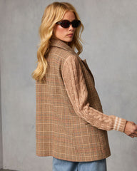 Crestfield Knit Sleeve Plaid Blazer