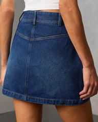Marlborough Denim Mini Skirt