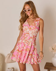 Blissful Garden Fit And Flare Mini Dress
