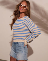 Sidelines Cotton Striped Knit Pullover