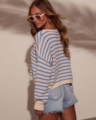 Sidelines Cotton Striped Knit Pullover