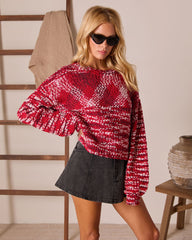 Drifted Layers Abstract Knit Sweater