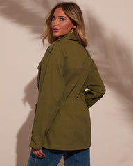 Stay Ready Cinched Waist Utility Jacket