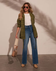 Stay Ready Cinched Waist Utility Jacket