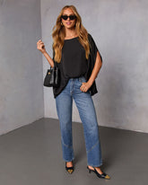 Mallena Slit Sleeve Top