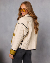 Anissa Quilted Contrast Trim Jacket