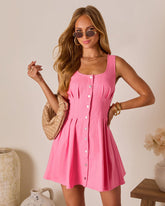 Karoline Cinched Waist Mini Dress