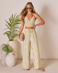 Meila Drawstring Wide Leg Pants