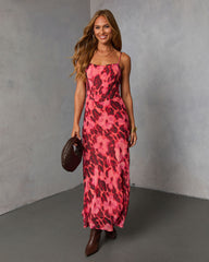 Soria Abstract Slip Maxi Dress