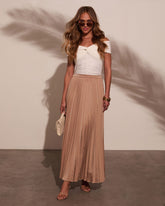 Samina Pleated Maxi Skirt