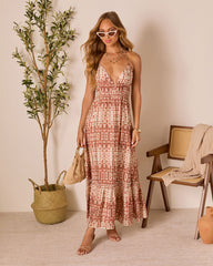Solena Tired Abstract Maxi Dress