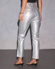 Night Life Metallic Faux Leather Pants