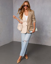 Mulberry Hour Contrast Panel Blazer