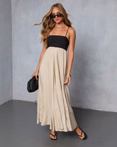 Norrah Colorblock Empire Maxi Dress