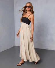 Norrah Colorblock Empire Maxi Dress