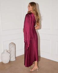 Tallisa One Shoulder Plisse Midi Dress