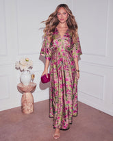 Significant Other Satin Floral Maxi Dress