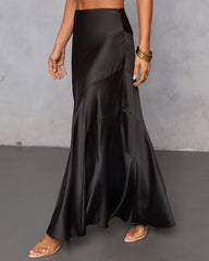 Night Mode Satin Maxi Skirt