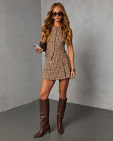 Rosalinde Plaid Vest Top