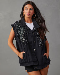 Kearney Oversized Statement Denim Vest