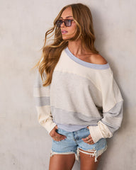 Kimberlie Striped Colorblock Pullover Top