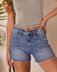 Luanna Distressed Denim Shorts