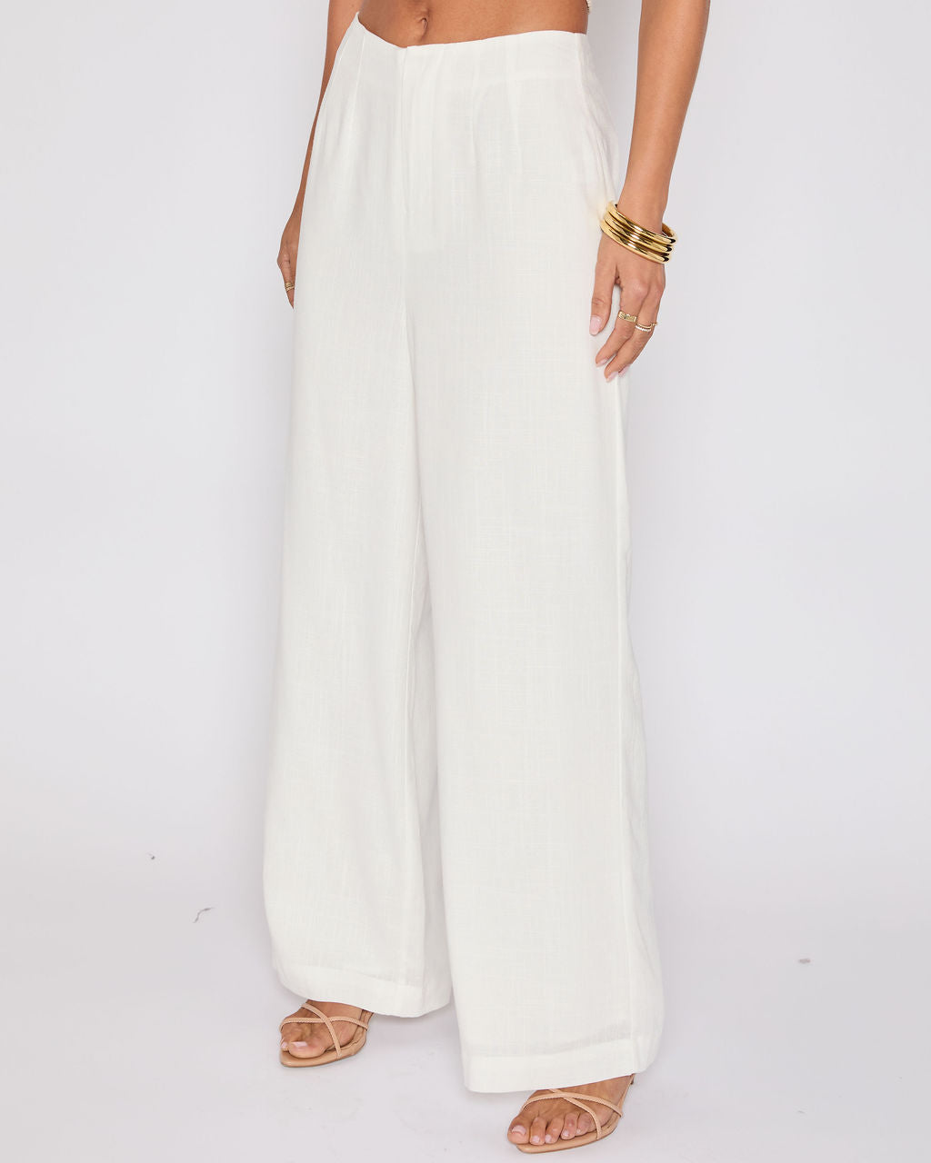 Brunch Ready Linen Blend High Rise Pants