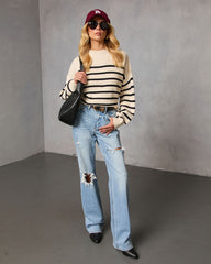 Griselle Contrast Striped Sweater