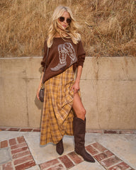 Saddle Stitch Cowboy Boots Sweater