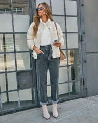 Sedina Stretch Paperbag Waist Straight Leg Jeans