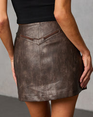 Veldora Leather Mini Skirt
