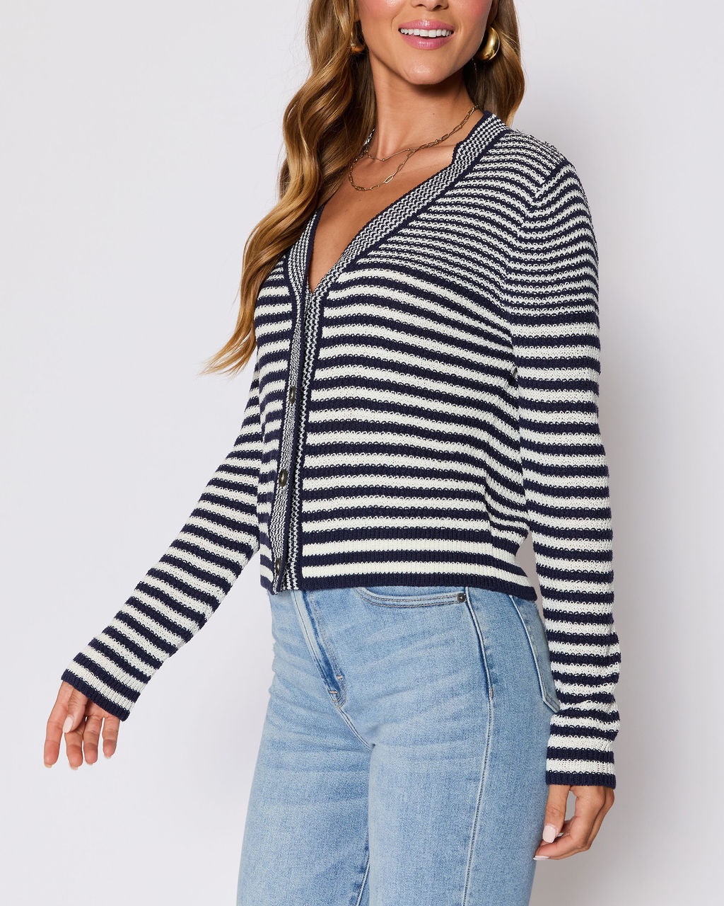 Cape Cod Striped Cardigan