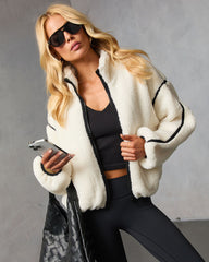 Hearthside Sherpa Contrast Trim Zip Up Jacket