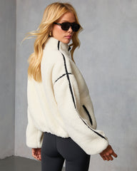 Hearthside Sherpa Contrast Trim Zip Up Jacket