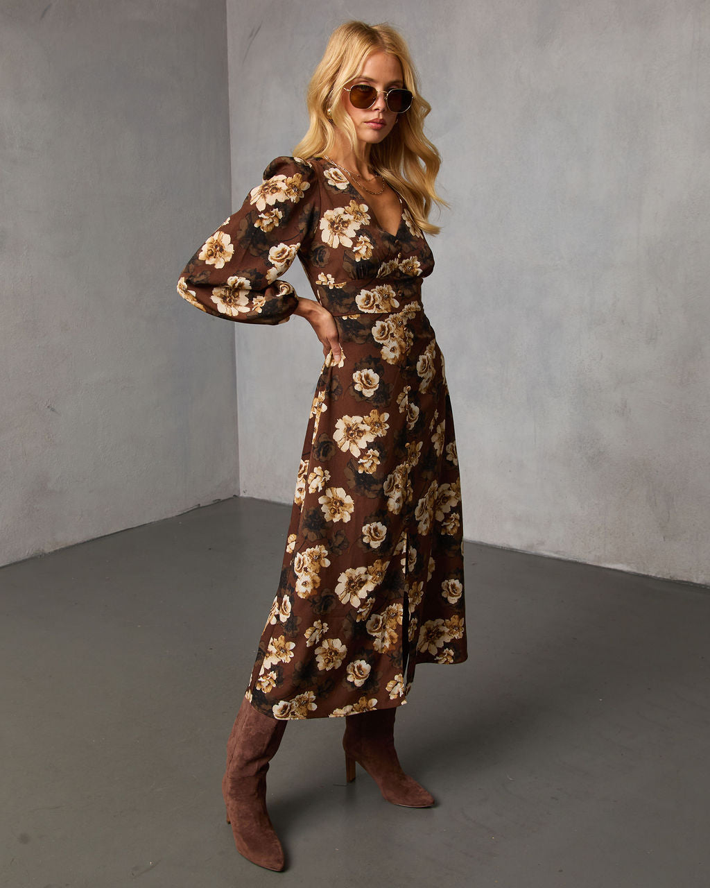 Sierana Printed Midi Dress