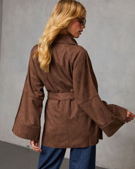 Lytton Suede Waist Tie Jacket