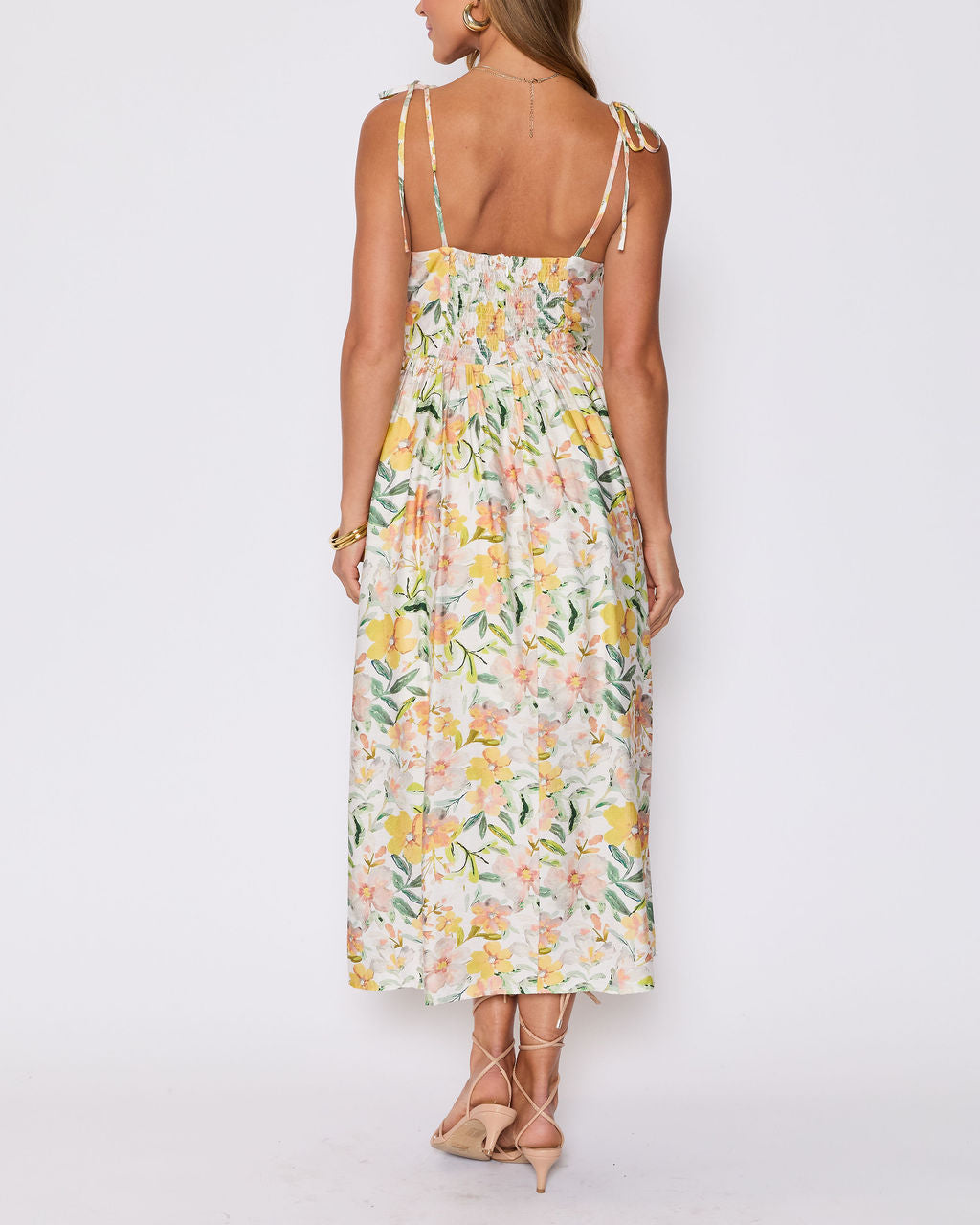 Emory Floral Tie Shoulder Maxi Dress