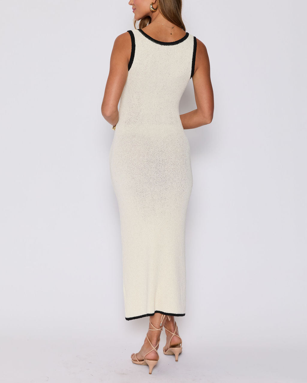 Contour Button Down Knit Midi Dress