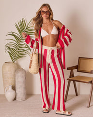 Zenya Cove Crochet Striped Cover Up Pants