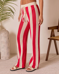 Zenya Cove Crochet Striped Cover Up Pants