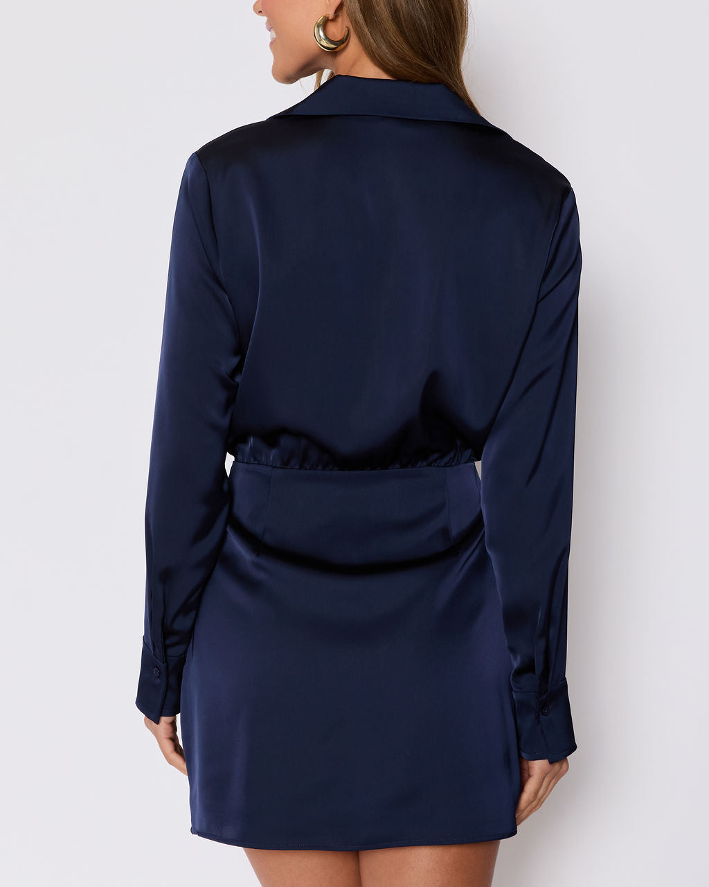 Booked and Busy Collared Shirt Mini Dress