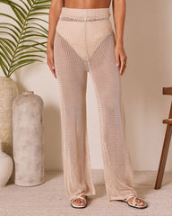 Solessa Lurex Crochet Cover Up Pants