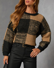 Reidah Knit Plaid Sweater