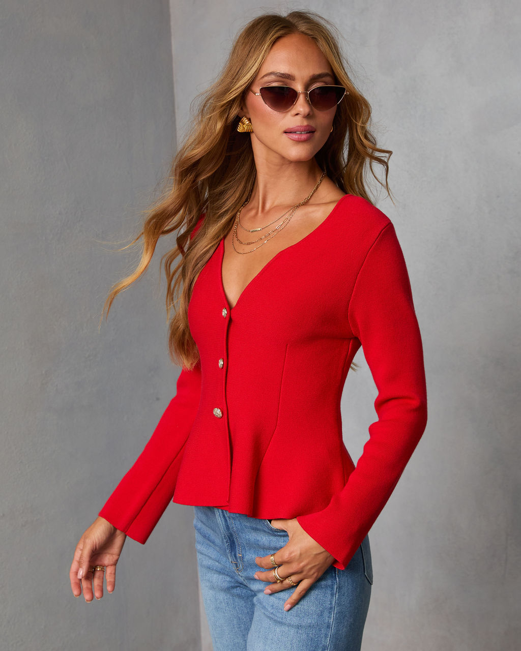 Jesina Peplum Sweater Top