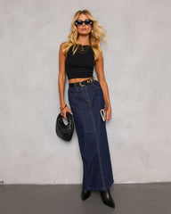 Mulled Dreams Denim Maxi Skirt