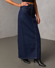 Mulled Dreams Denim Maxi Skirt