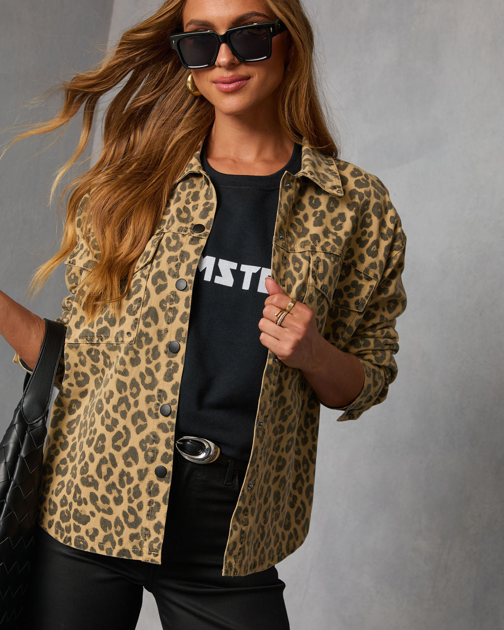 Soft Claw Printed Shirt Jacket