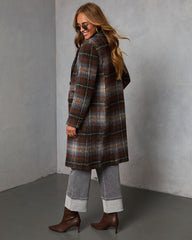 Devora Plaid Double Breasted Coat