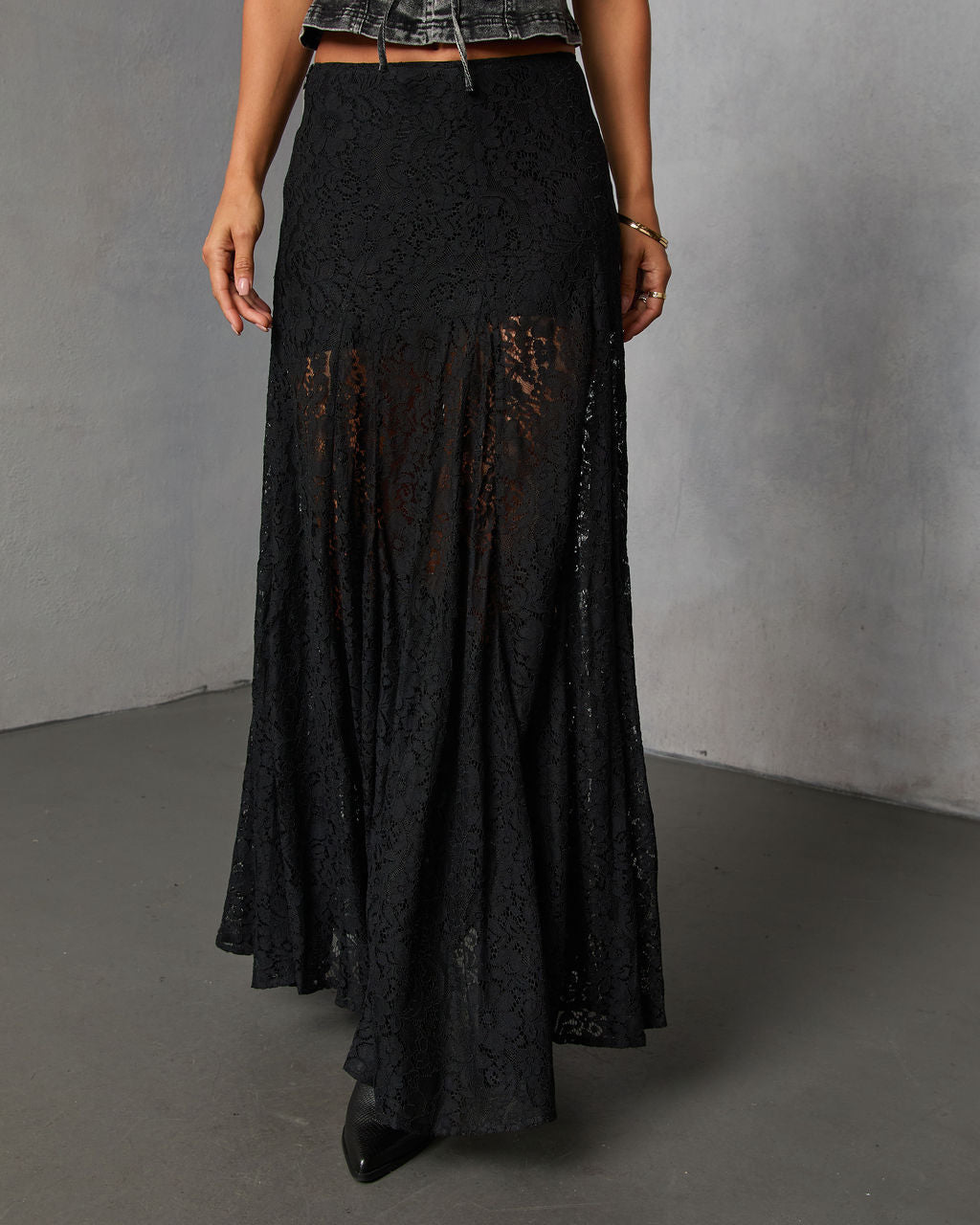 Moss Moon Lace Maxi Skirt