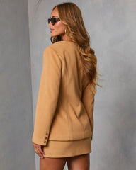 Cider Glow Brushed Collarless Jacket
